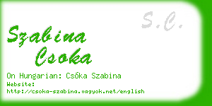 szabina csoka business card