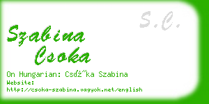 szabina csoka business card